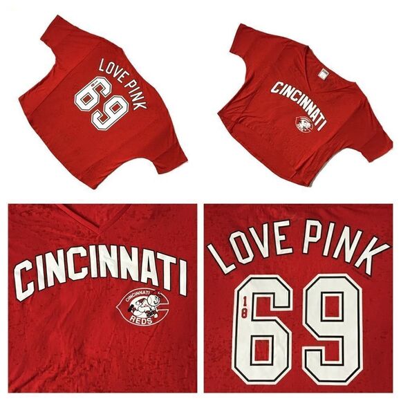 Pink Victoria’s Secret Reds Burnout Crop Top - Picture 1 of 8